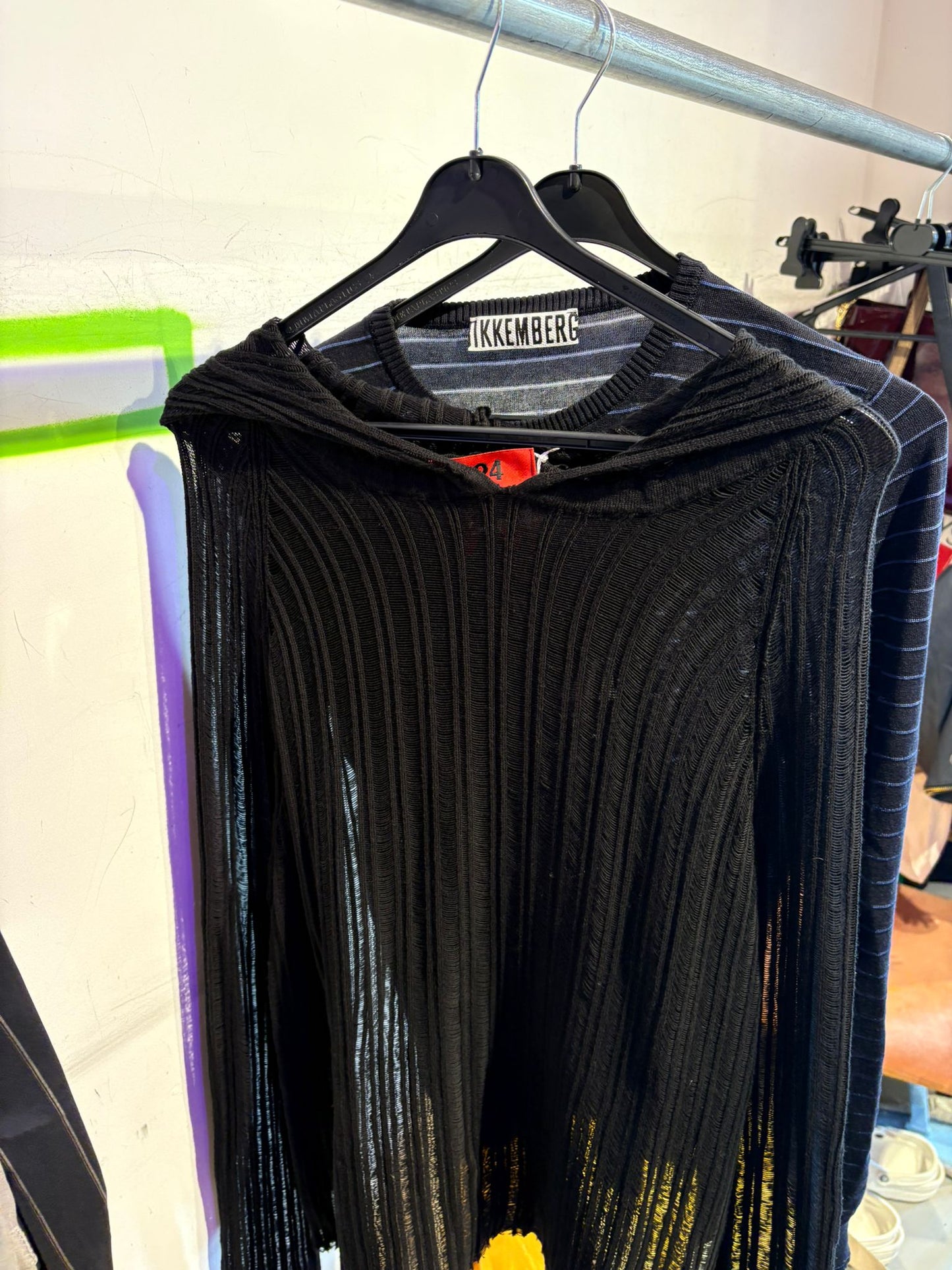 424 MESH KNITWEAR HOODIE